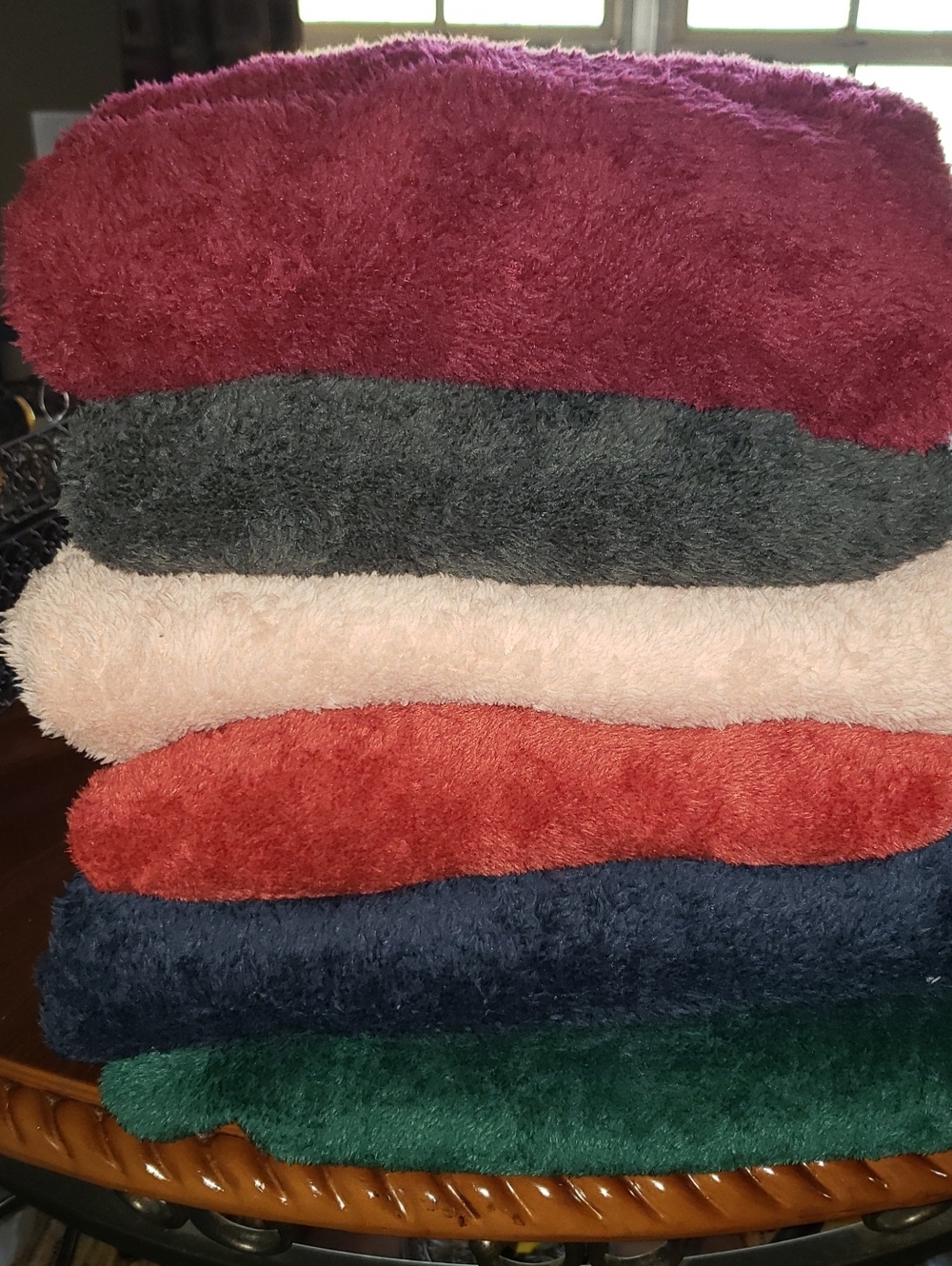 6PC Fleece Cozy Plush Teddybear Pockets Long-Sleeve Top